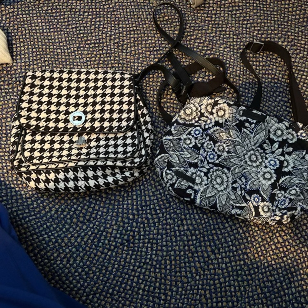 Vera Bradley Black and White Houndstooth Backpack
